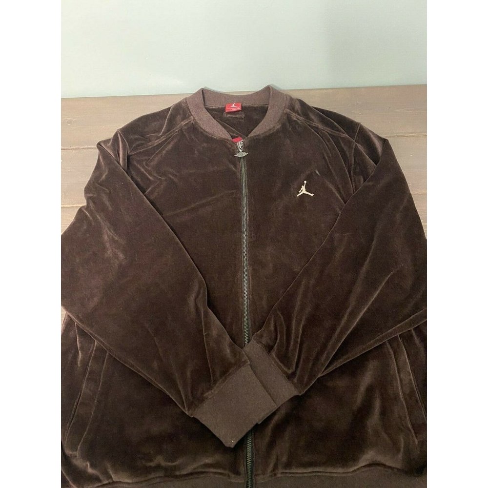 Mens Jordan Brand Jacket Large XXL Dress Casual Winter Brown Michael Jordan